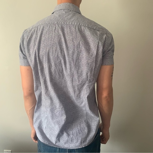 Red Jack button up short sleeve dress shirt size XL blue/grey in  colour - Picture 5 of 9